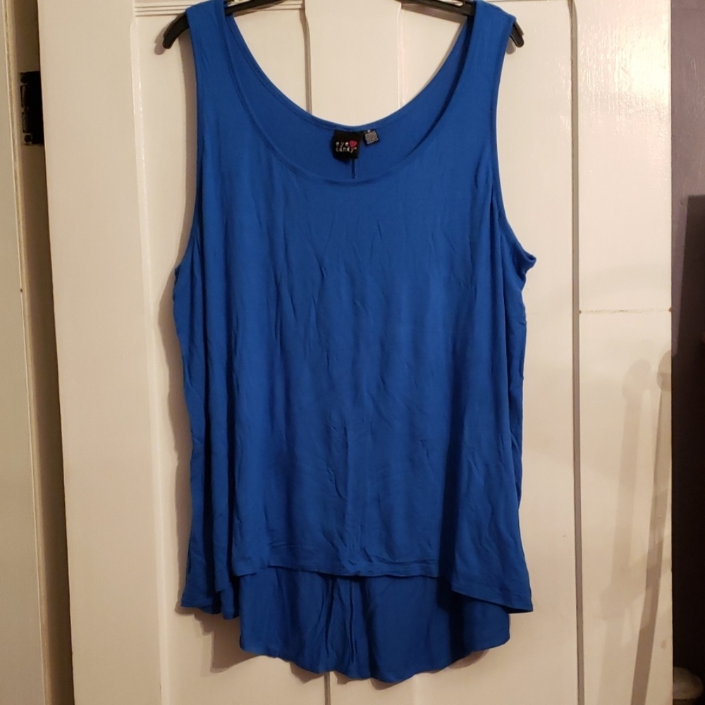 Blue High-low Tanktop